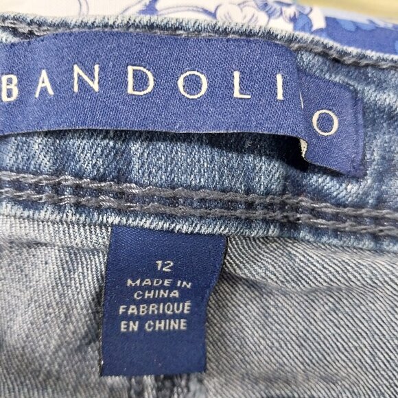 3484 Size 12 Bandolino Upcycled Bell-Bottom Jeans. - Picture 6 of 7